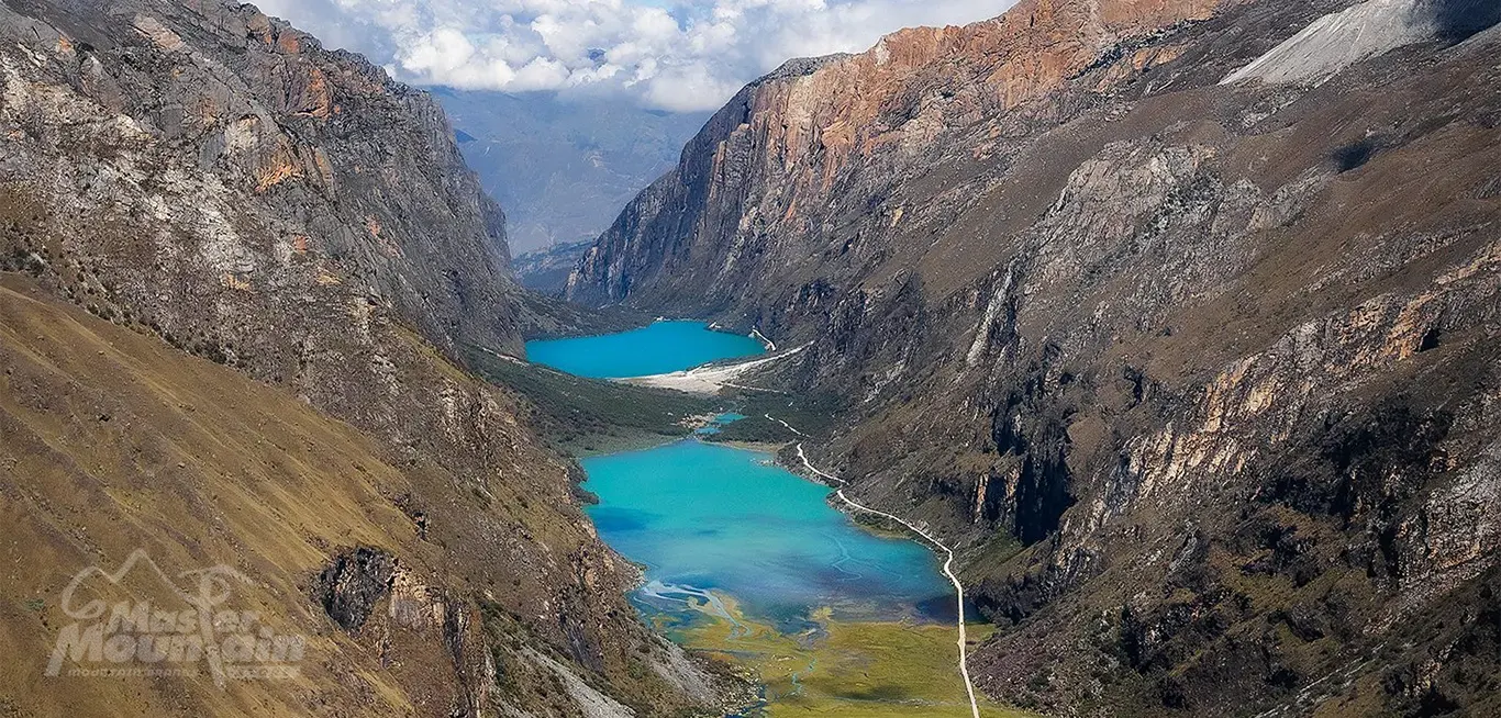 Lagunas de Llanganuco – Inicio del Trek Cedros Alpamayo Lagunas Chinancocha y Orconcocha al inicio del trekking Cedros Alpamayo en Áncash