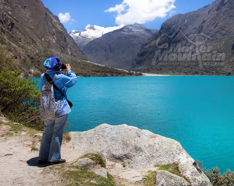 Laguna de Llanganuco en el día 1 del tour Huaraz Aventura 2 días 1 noche