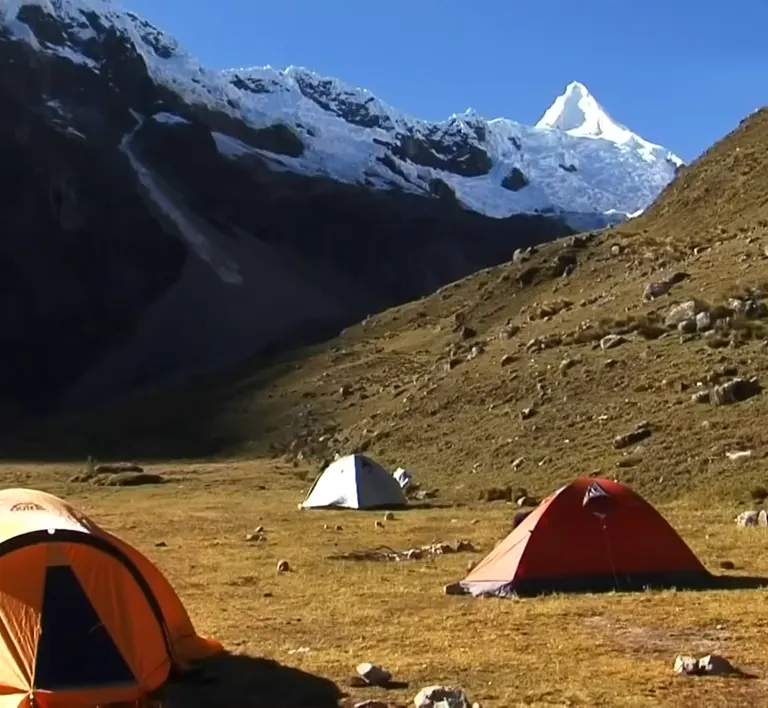 campamento alta montana cedros alpamayo home trek largo huaraz